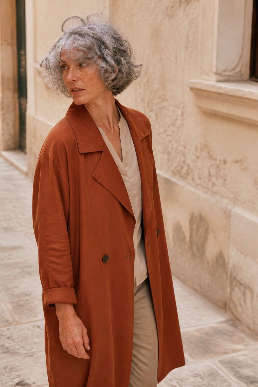 Shaggy Gray Bob hairstyle shown in a realistic hair-focused editorial view