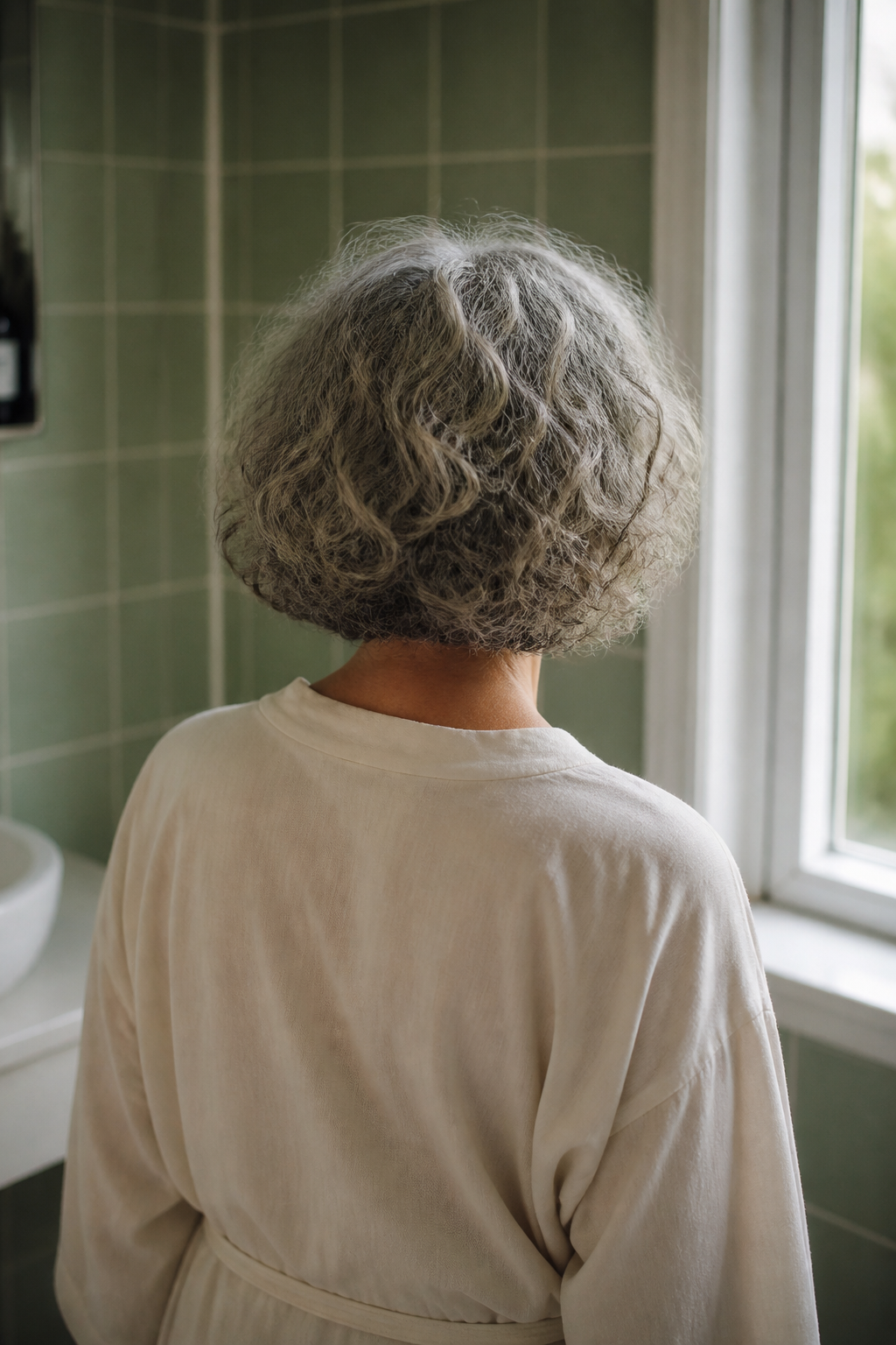 Air Dry Bob hairstyle shown in a realistic hair-focused editorial view