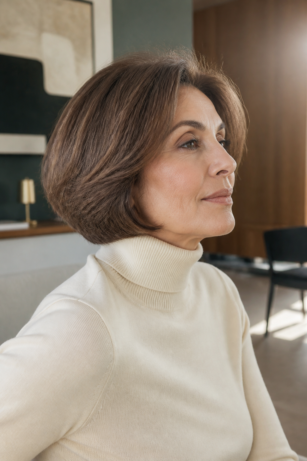 Soft Volume hairstyle shown in a realistic hair-focused editorial view