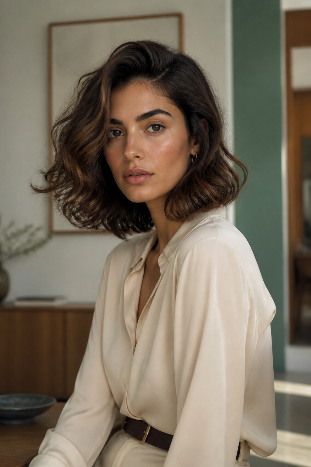 Voluminous Wave hairstyle shown in a realistic hair-focused editorial view