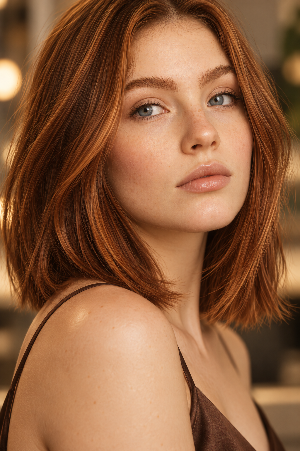 spiced auburn haircolors: auburn balayage