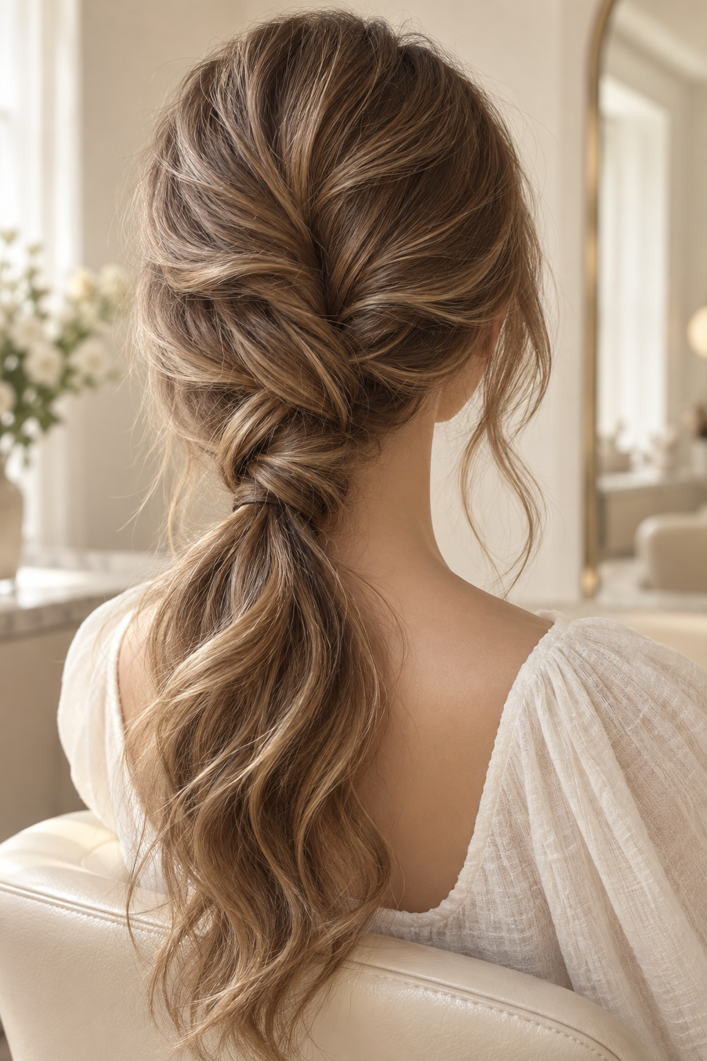 everyday hairstyles for long hair: low ponytail