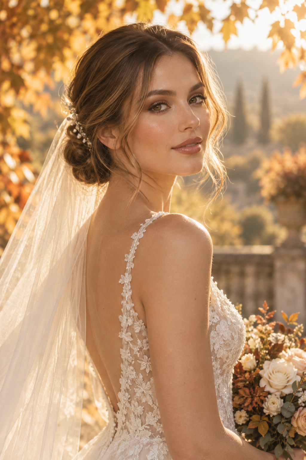 fall mother of the bride hairstyles: soft low bun