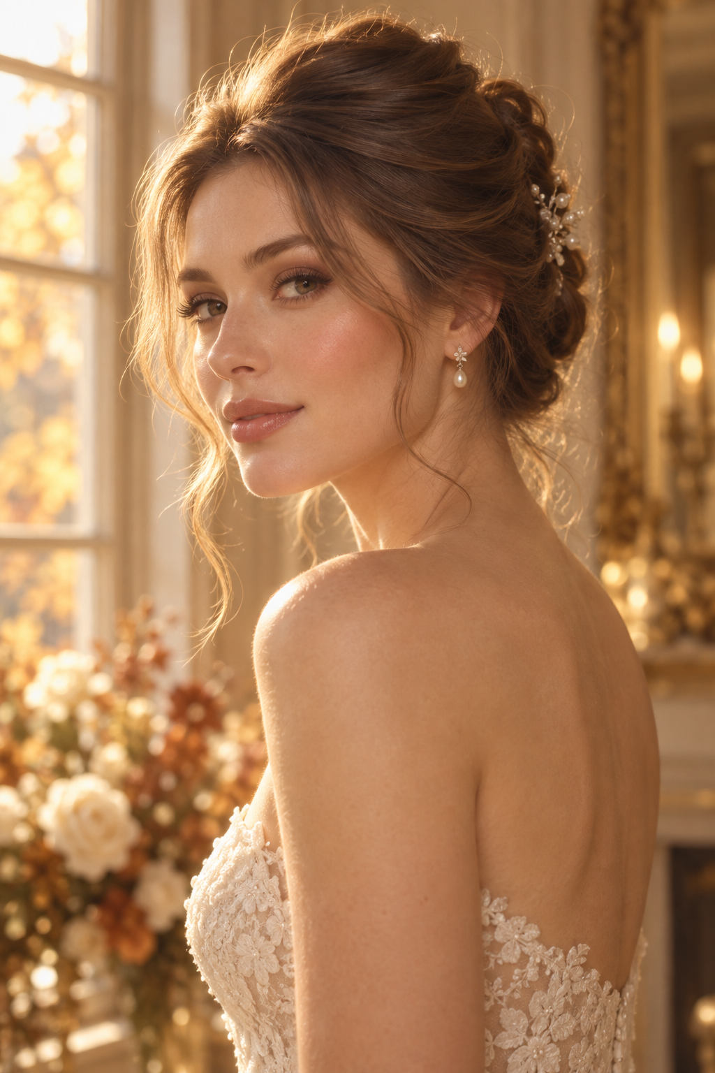 fall mother of the bride hairstyles: classic french twist