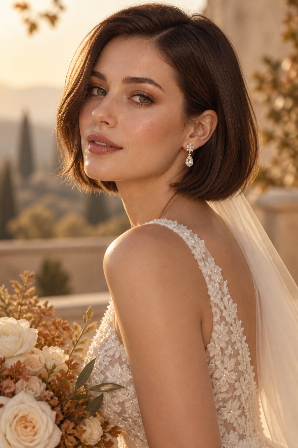 fall mother of the bride hairstyles: polished bob