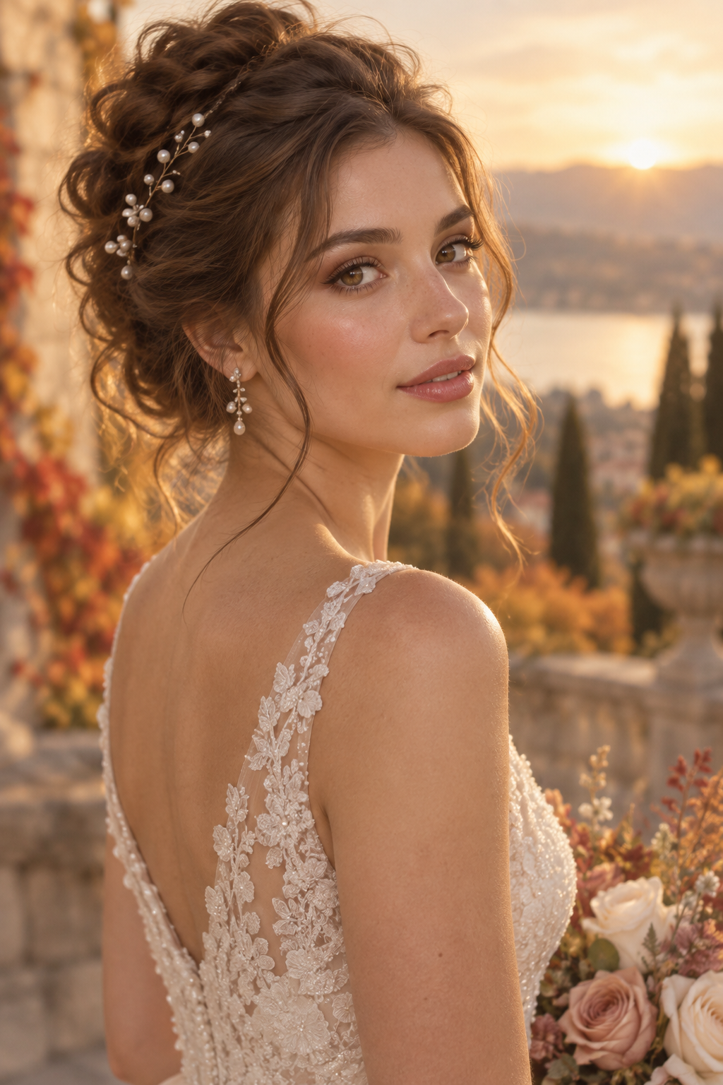 fall mother of the bride hairstyles: textured updo