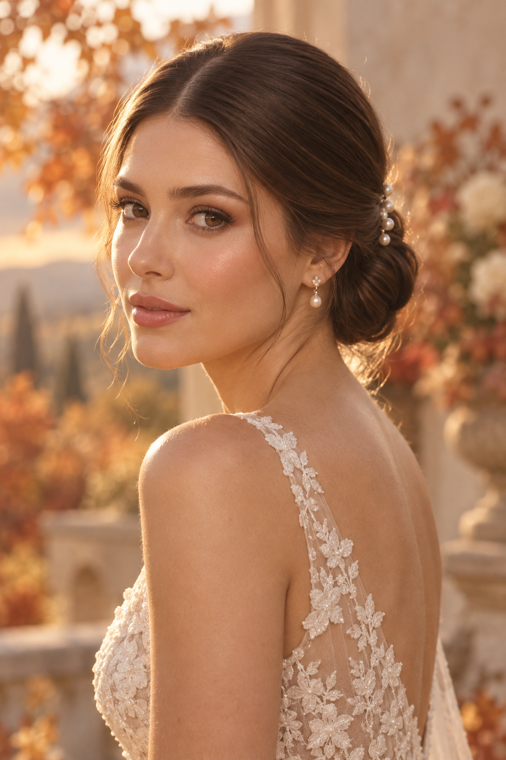 fall mother of the bride hairstyles: sleek tucked style