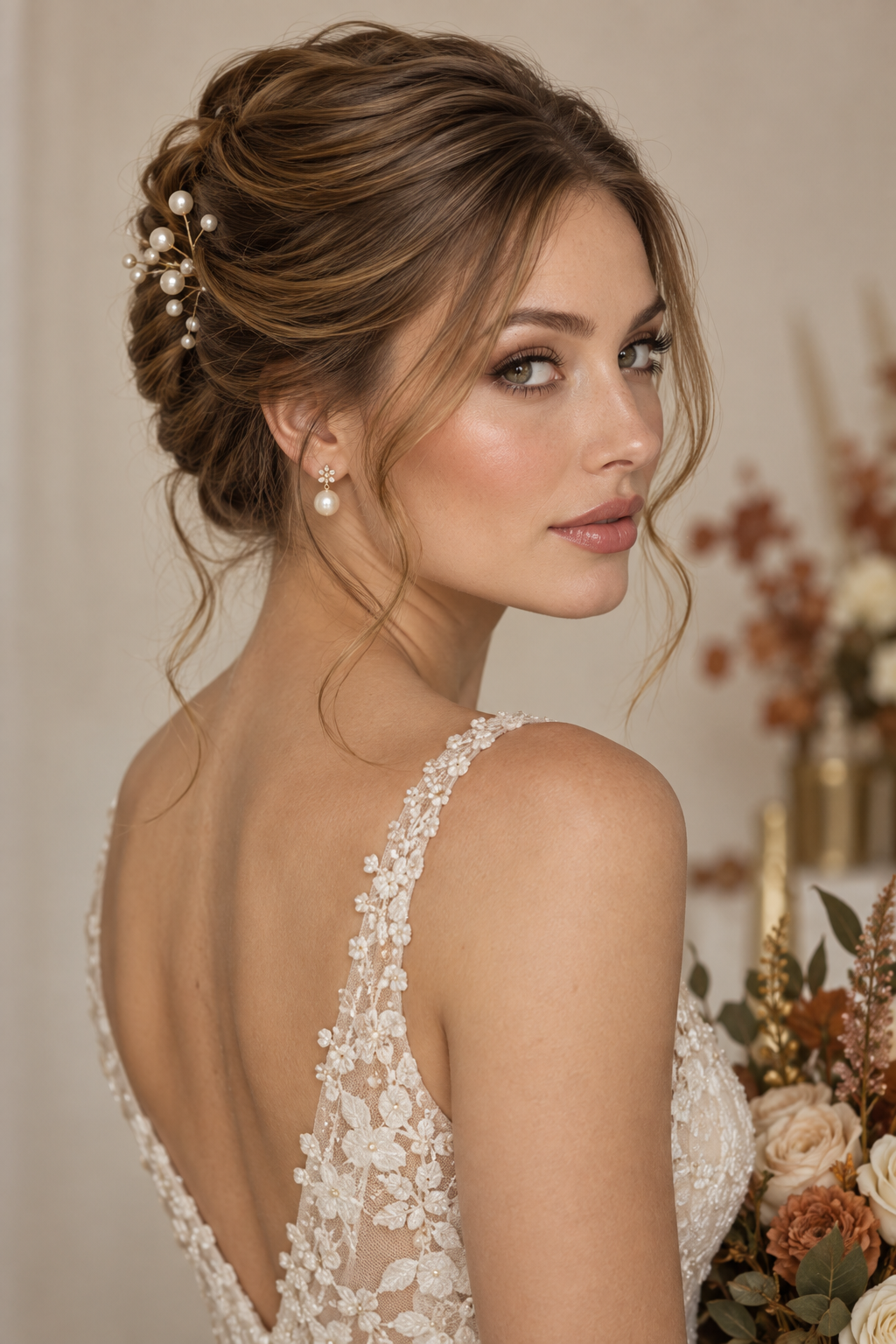 90s bixie cut: elegant french twist