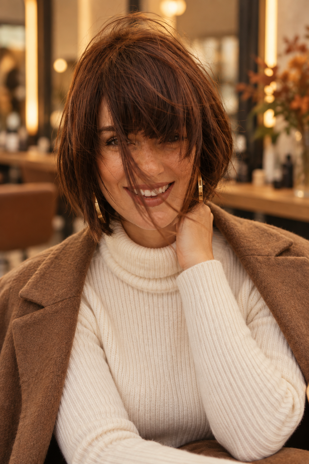fall bob hairstyles for plus size women: softly layered bob
