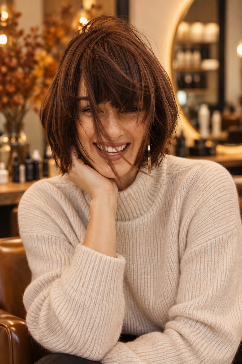 fall bob hairstyles for plus size women: rounded volume bob