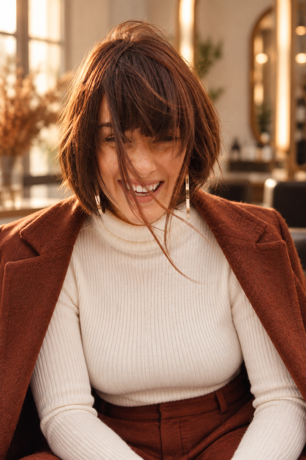 fall bob hairstyles for plus size women: flipped-end bob