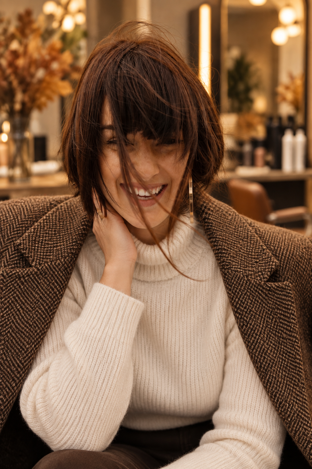 fall bob hairstyles for plus size women: curly bob