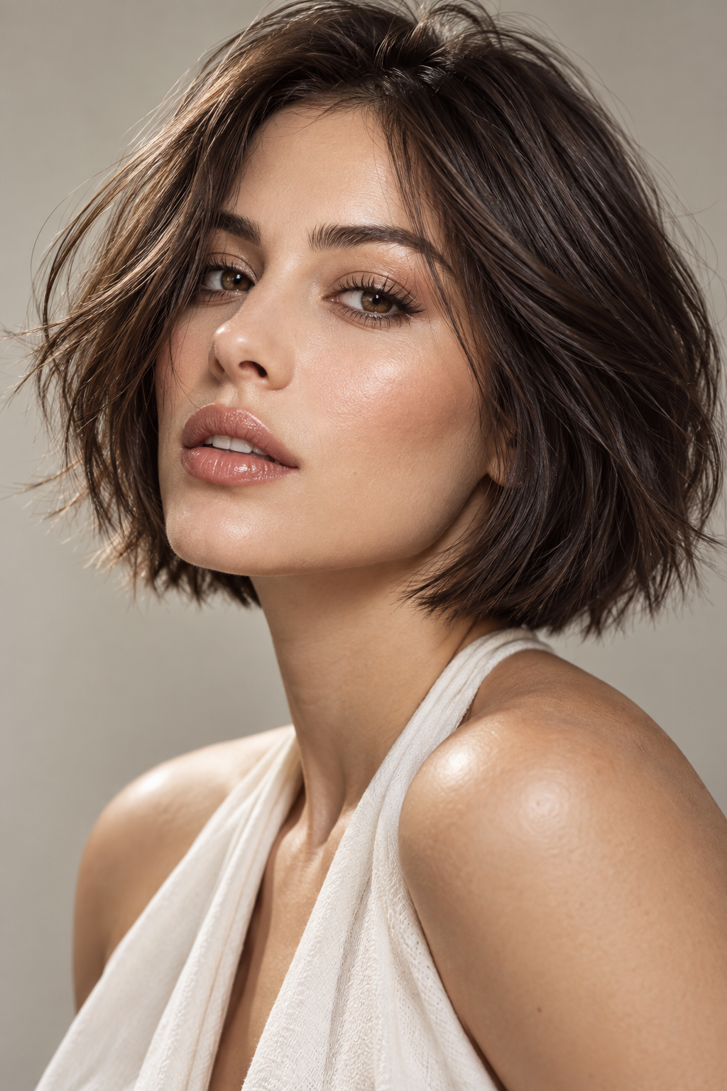 razor cut bob hairstyles: jaw-length razor bob