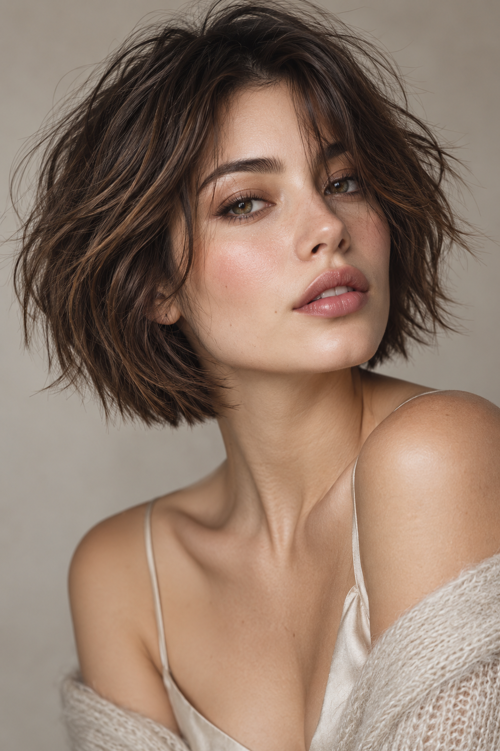 razor cut bob hairstyles: messy razor bob