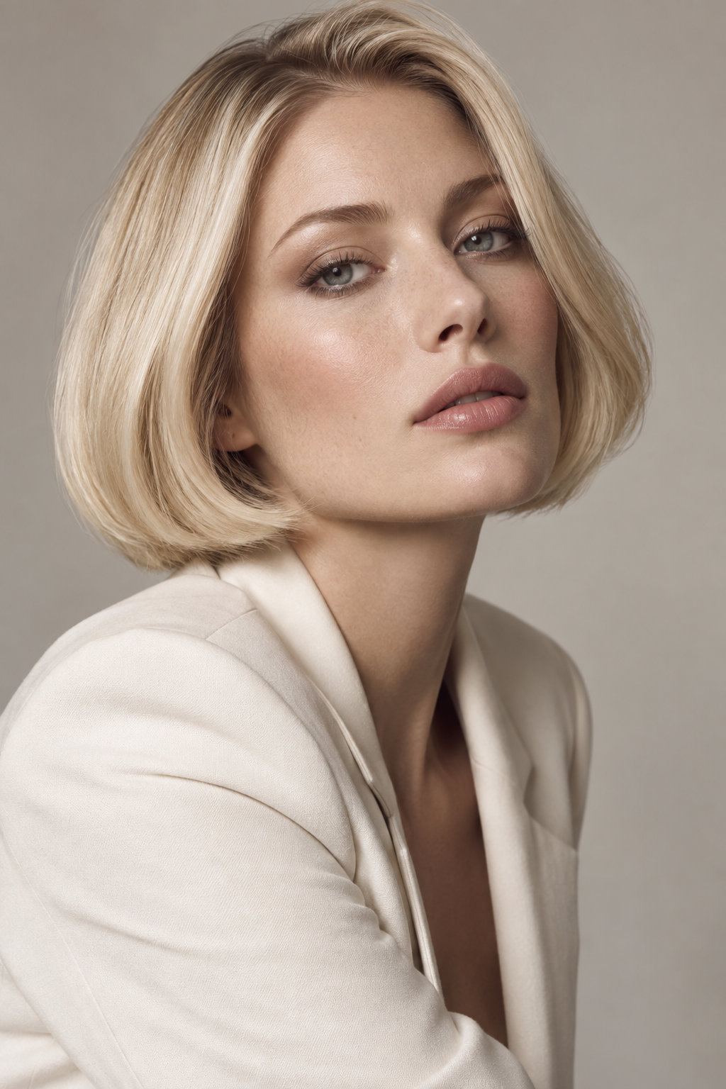 Classic Tailored Finish blonde bob idea for women over 40