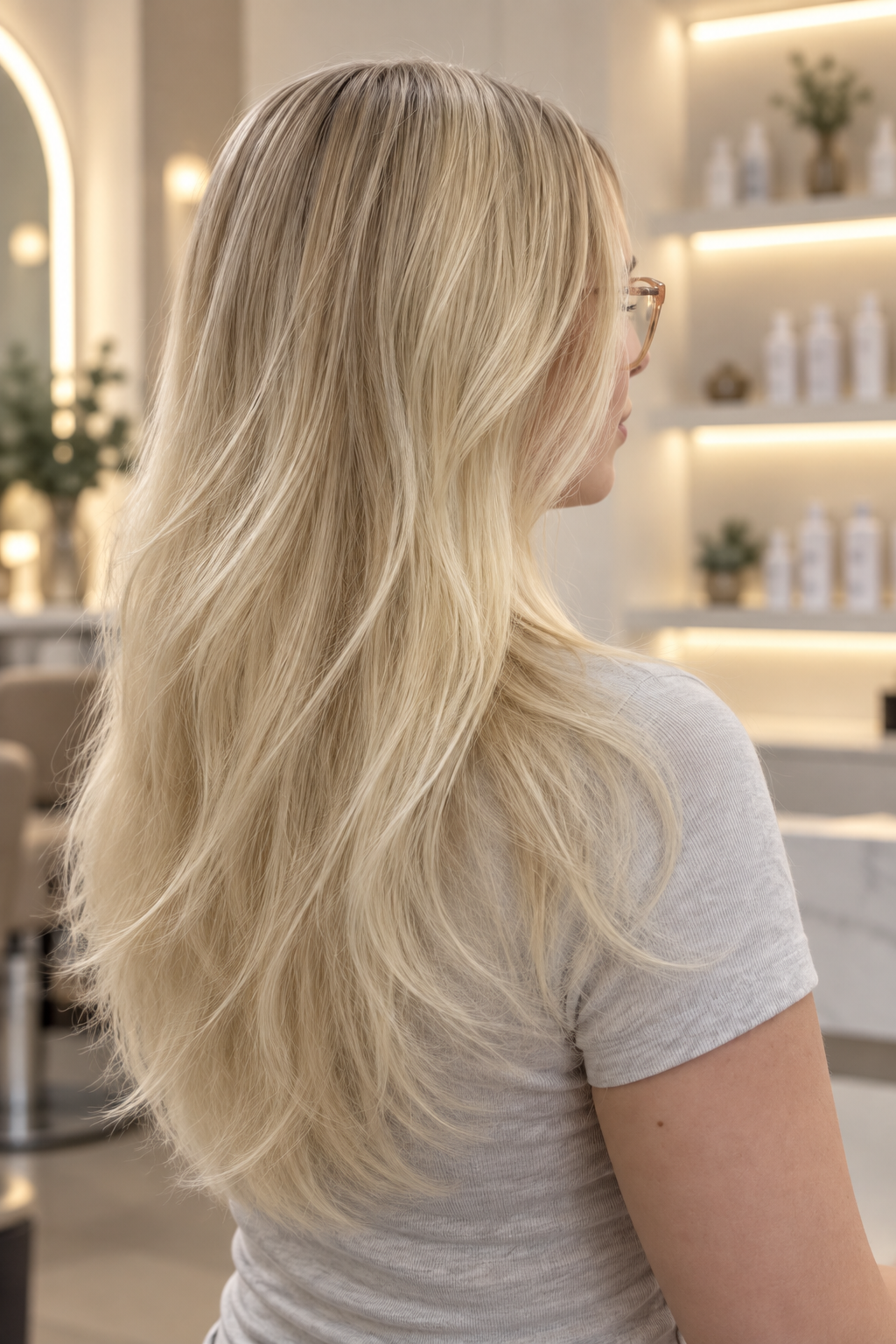 Soft Vanilla Blonde for thin hair