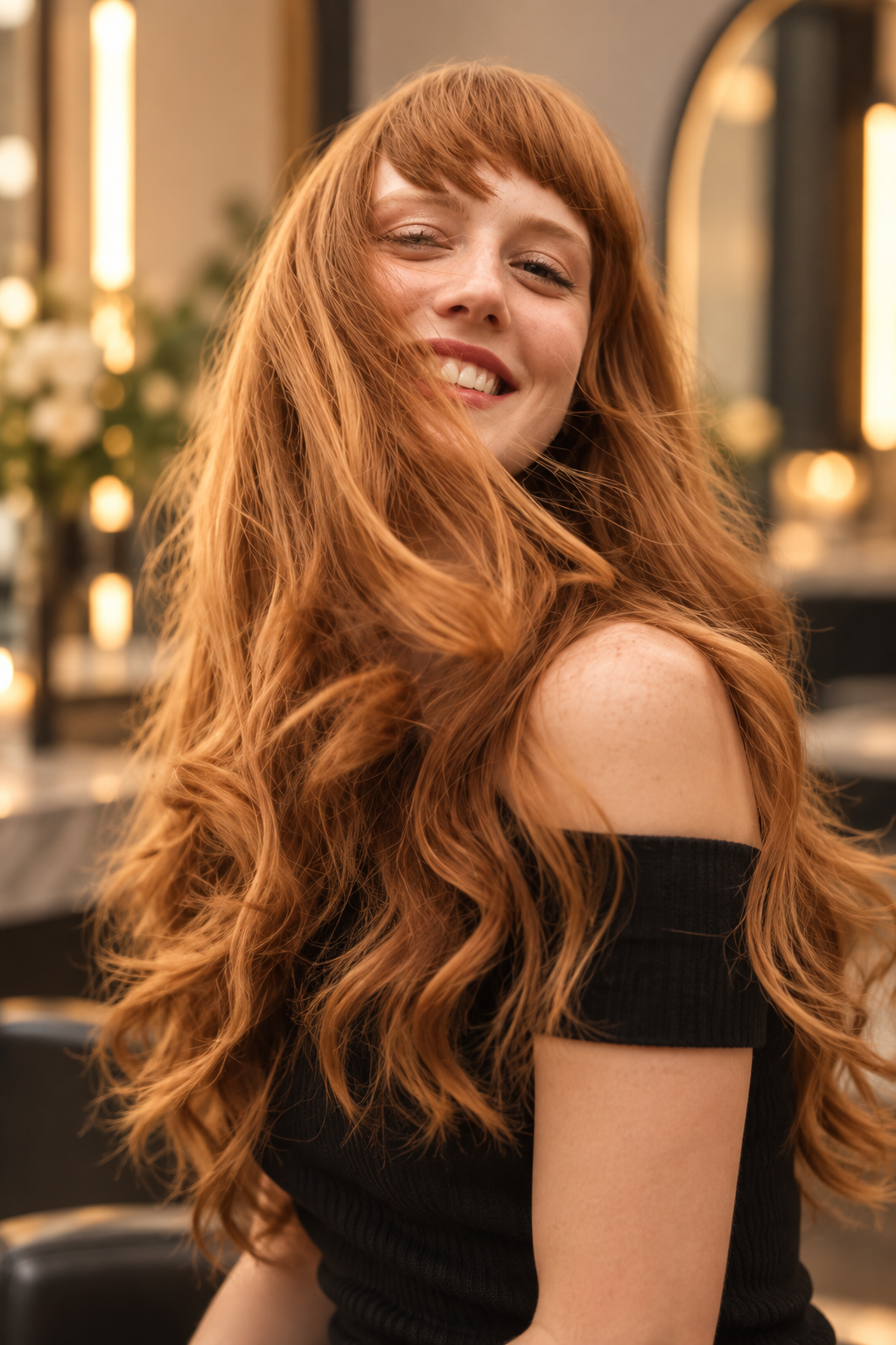 brownish ginger hair: light brownish ginger