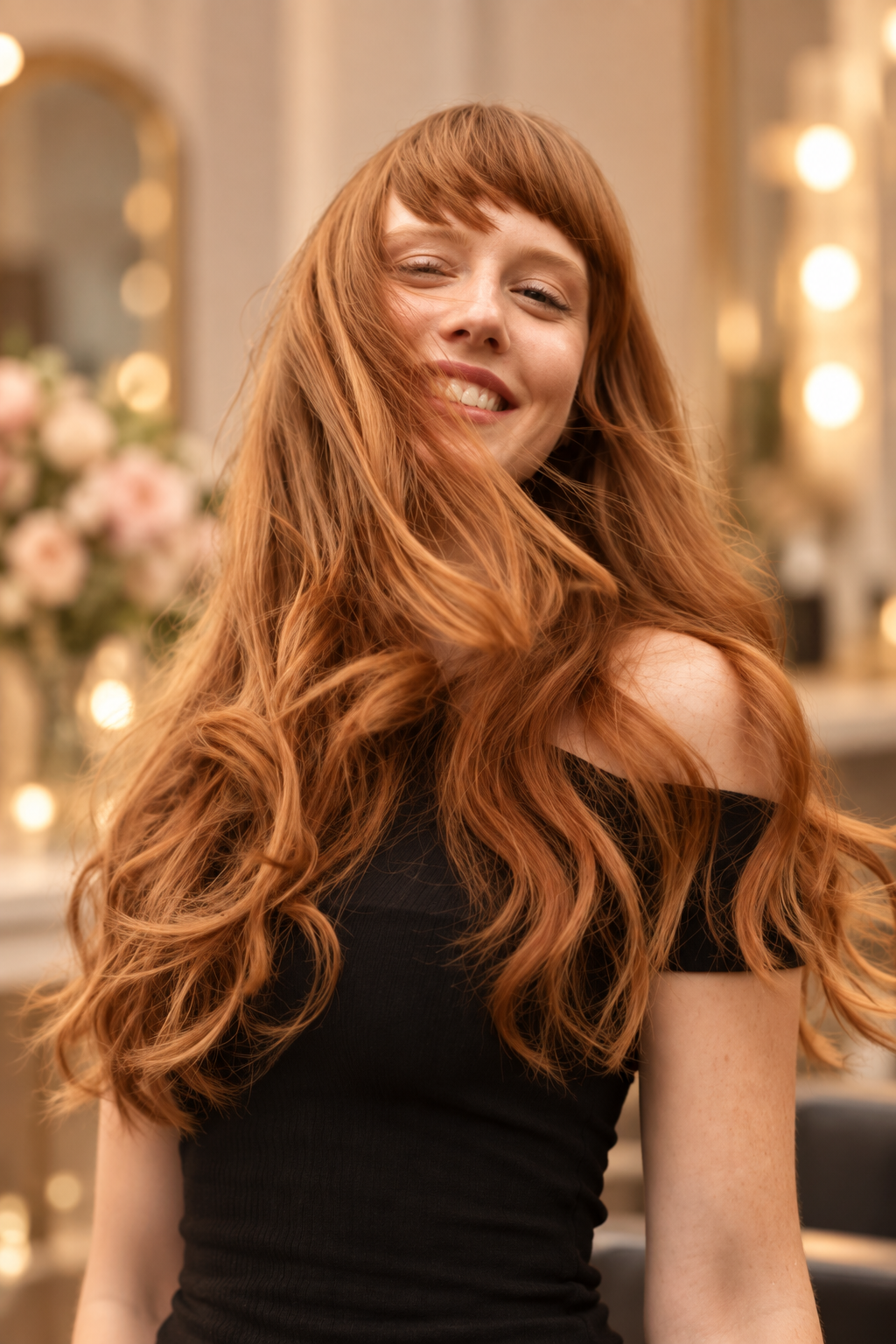 brownish ginger hair: dimensional chocolate ginger