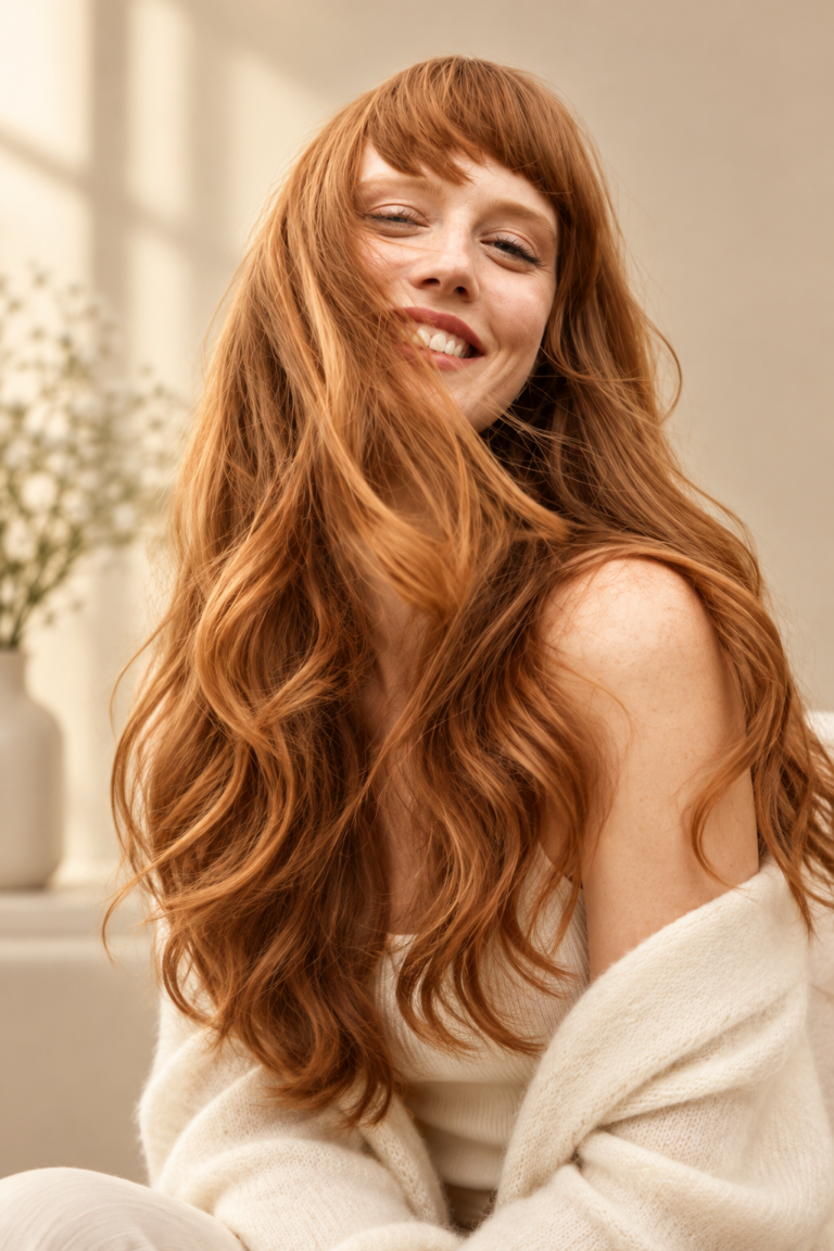 brownish ginger hair featured look