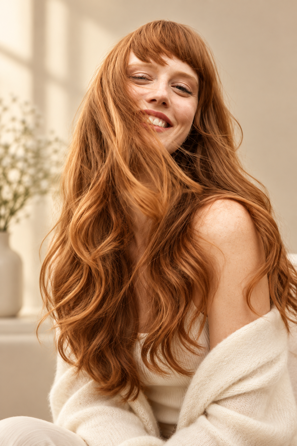 brownish ginger hair featured look