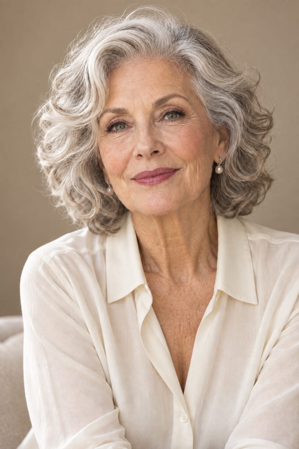 curly hair ideas for women over 70: short curly undercut