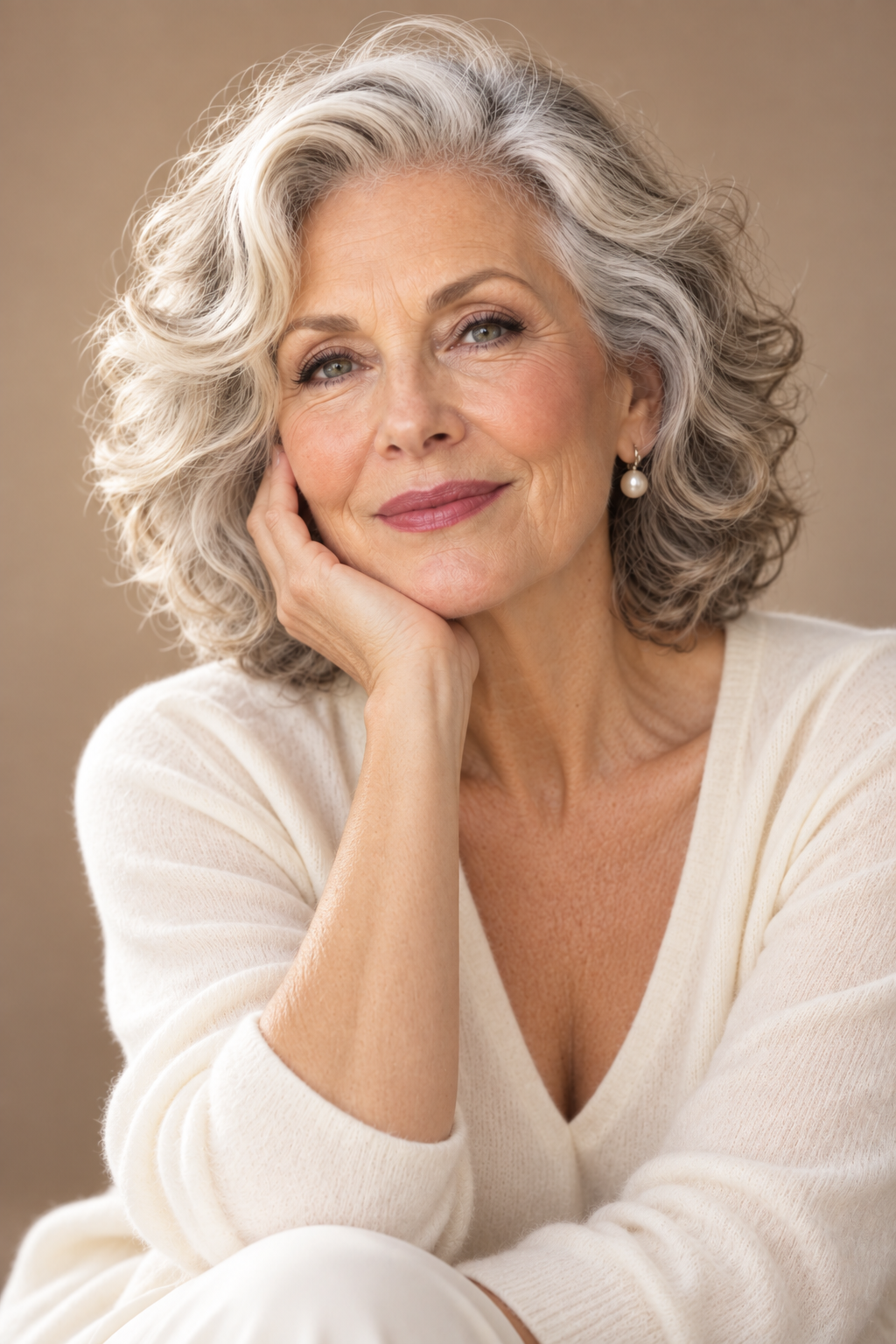 curly hair ideas for women over 70: low-maintenance wash-and-wear curls