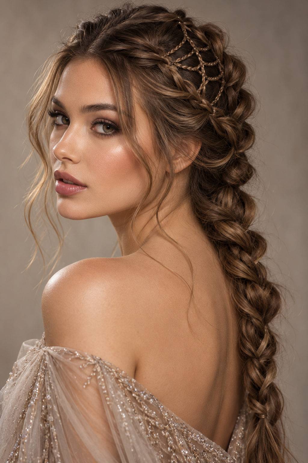 easy Halloween hairstyles: soft spiderweb braid