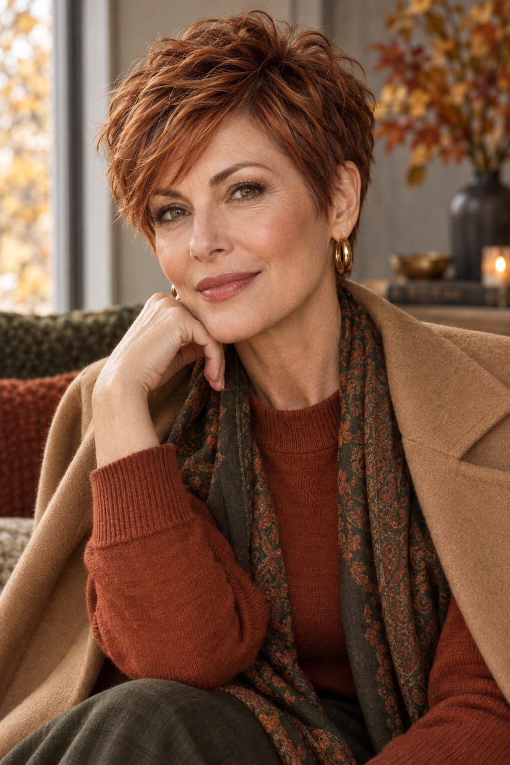 Burnished copper textured pixie