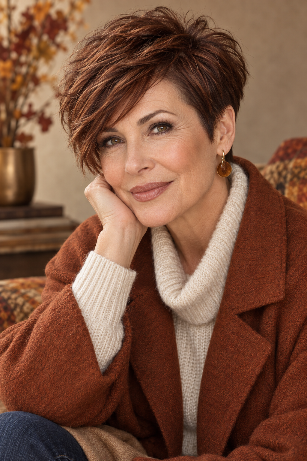 Mahogany asymmetrical pixie