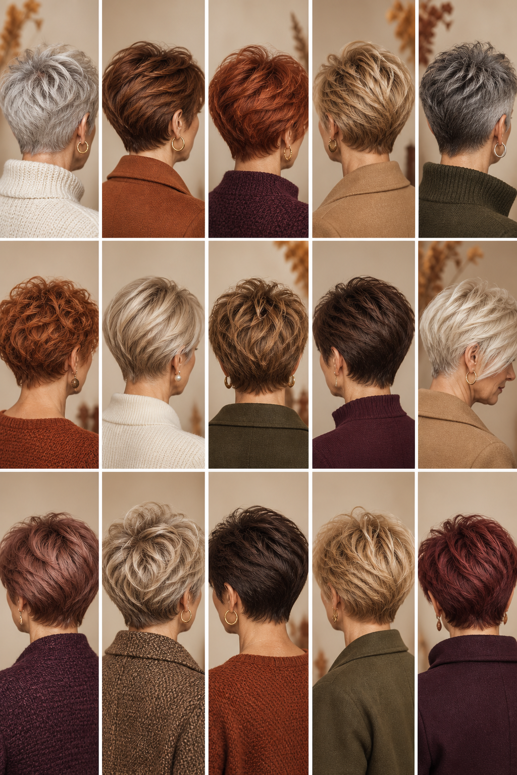 Autumn bixie pixie haircut idea