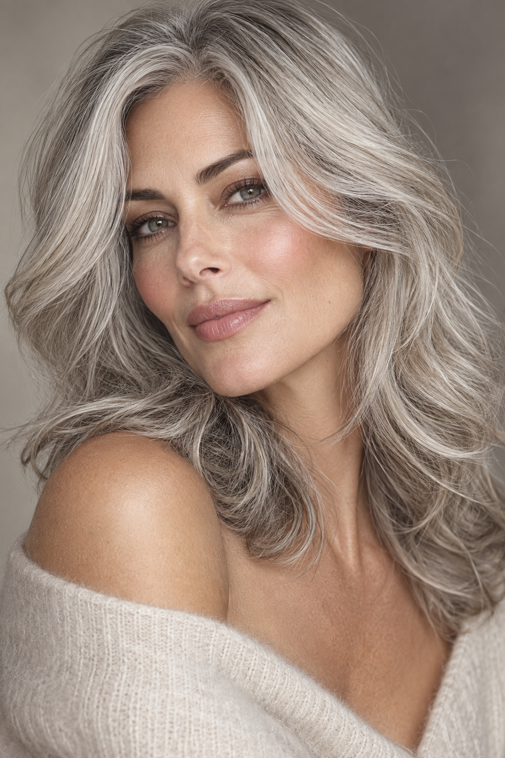 dreads hairstyles for women: silver face-framing layers