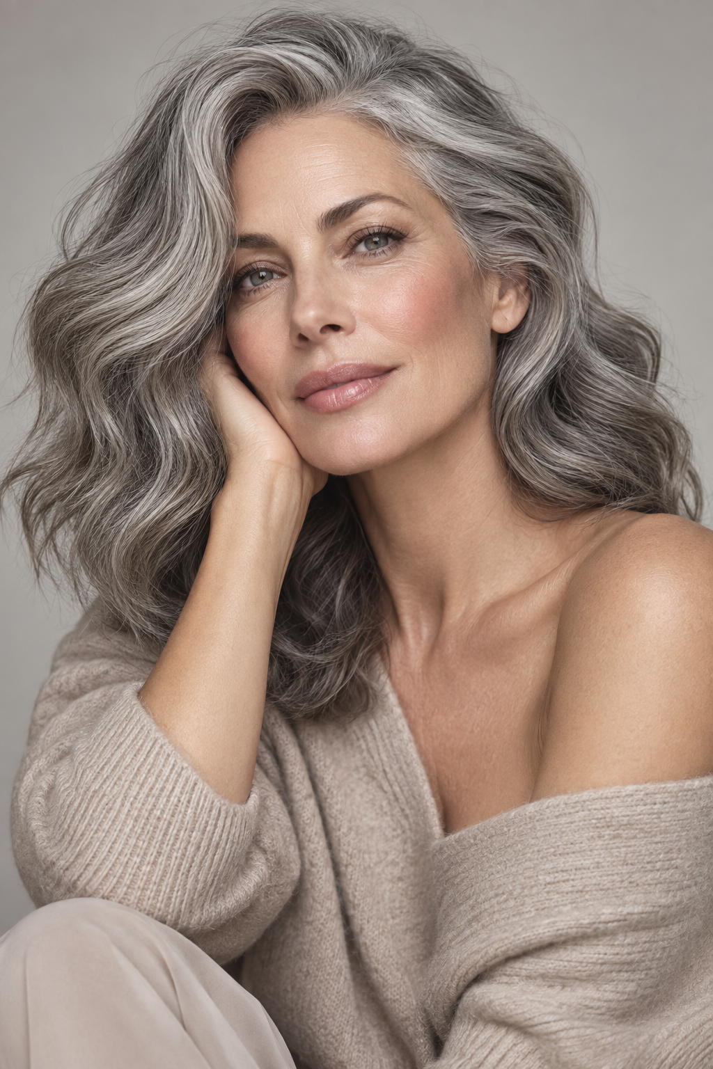 dreads hairstyles for women: modern gray waves