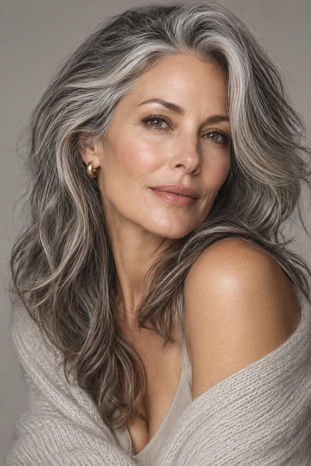 dreads hairstyles for women: gray blending layers