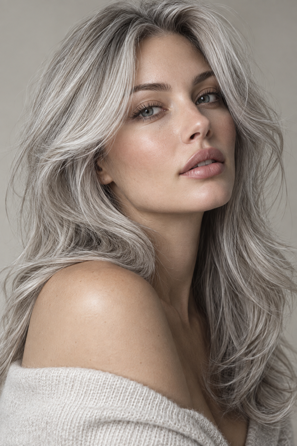 dreads hairstyles for women: layered silver ends