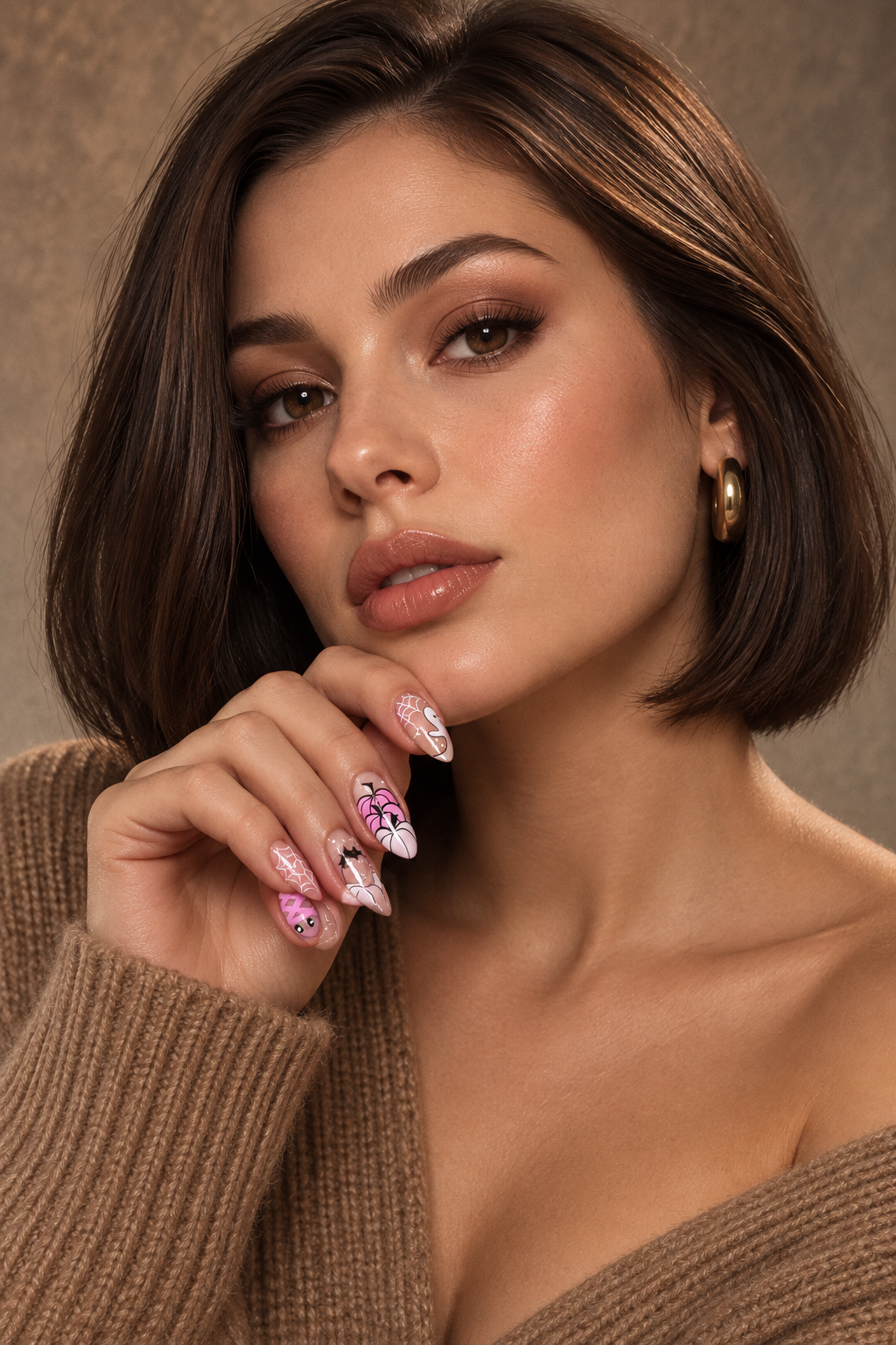 15 hauntingly cute halloween nails: short polished nails