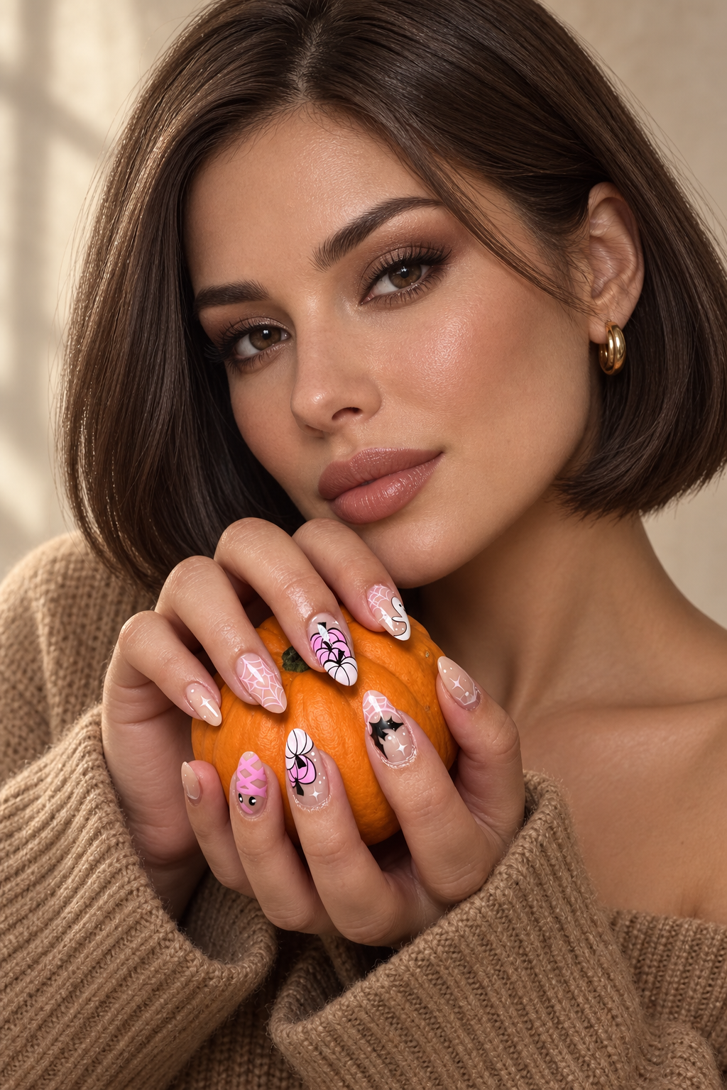 15 hauntingly cute halloween nails: deep espresso nails