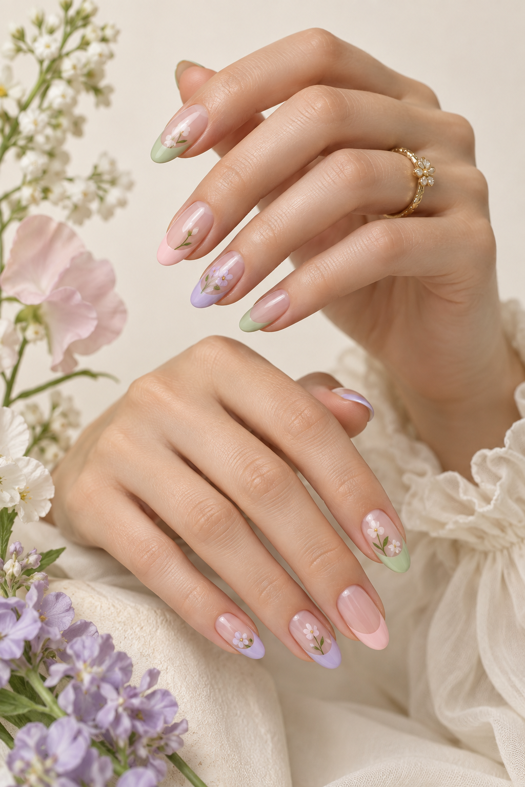 floral spring nail ideas