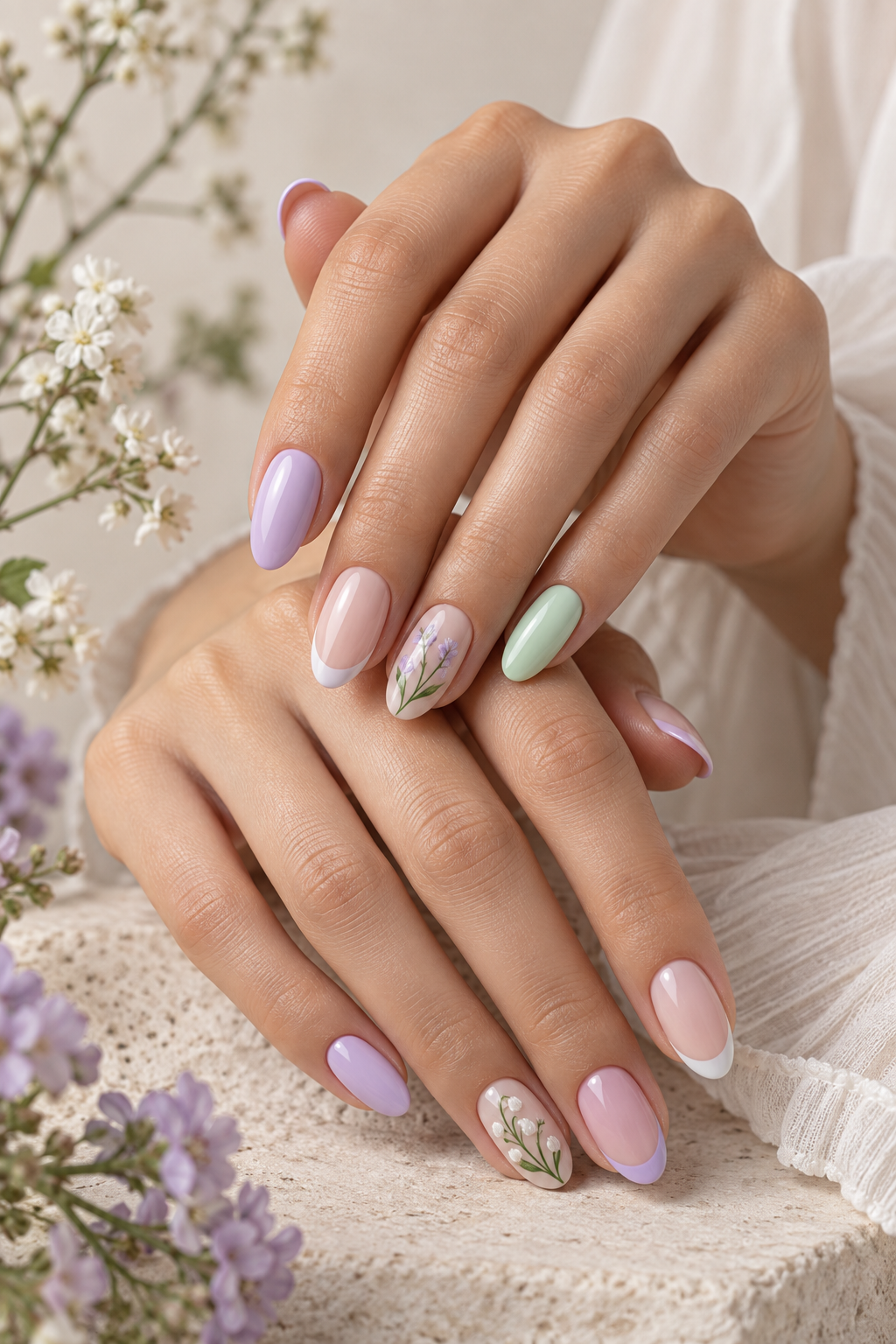 modern French spring nail ideas