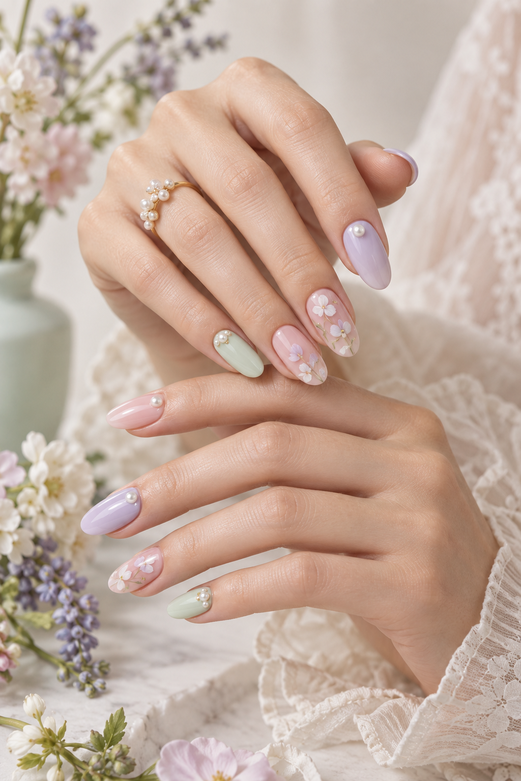 geometric spring nail ideas