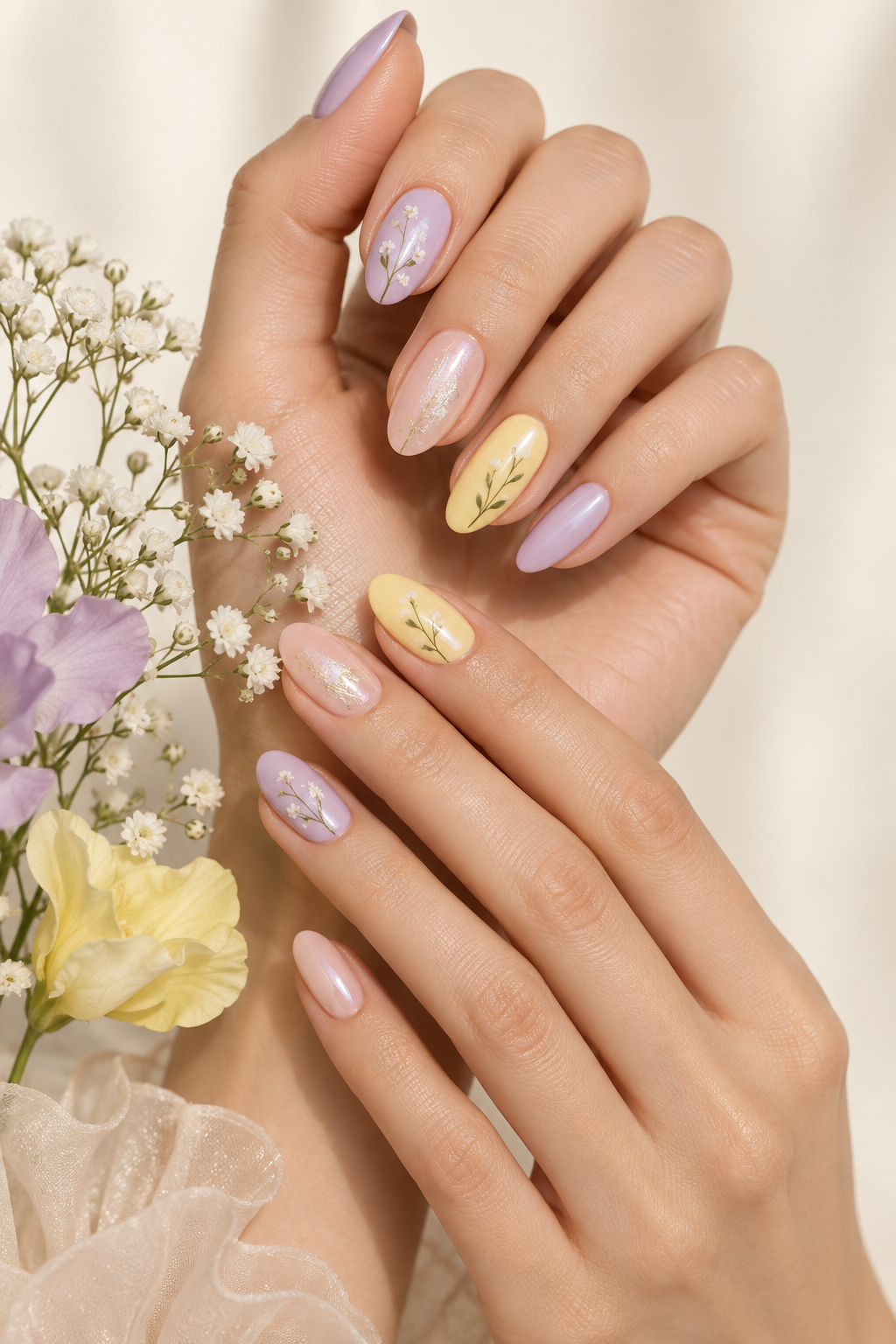 lace spring nail ideas