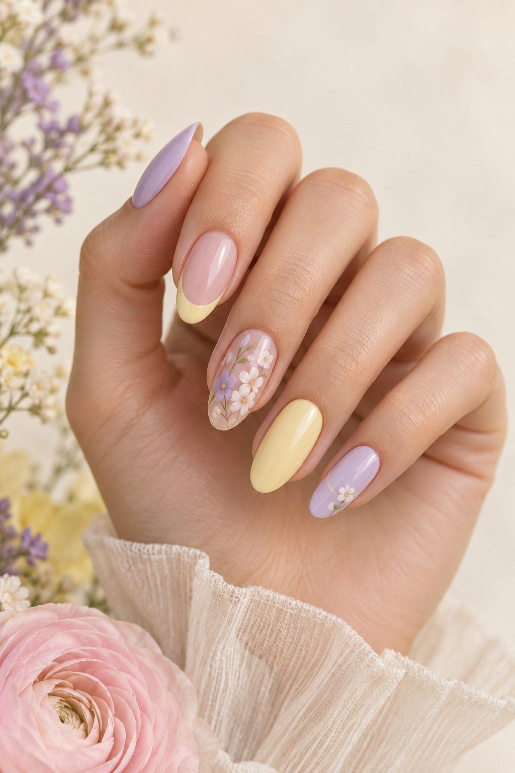 polka dot spring nail ideas