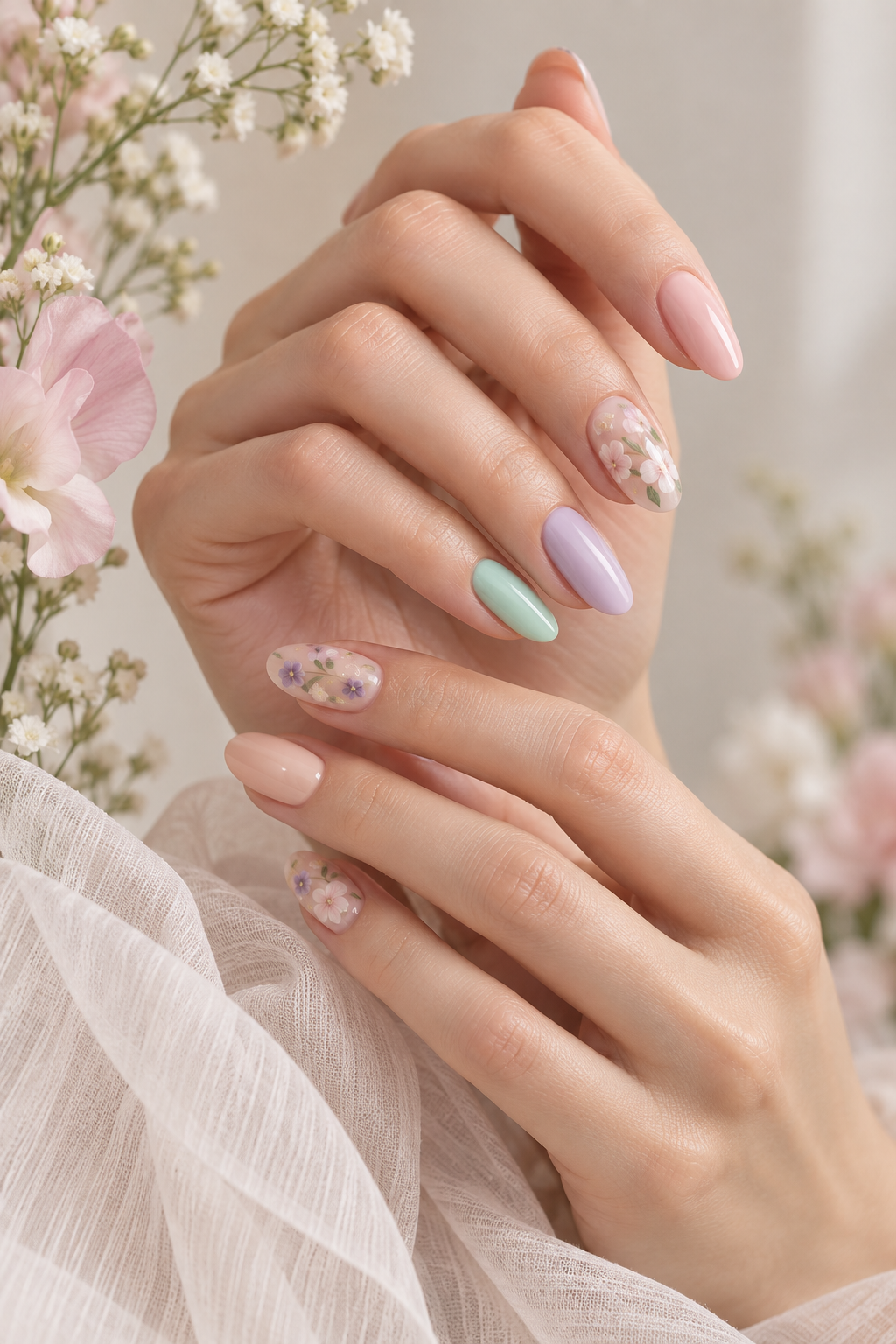 nature-inspired spring nail ideas