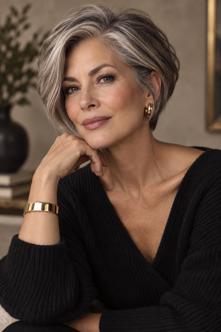 short stacked bob haircuts for women over 50 featured look