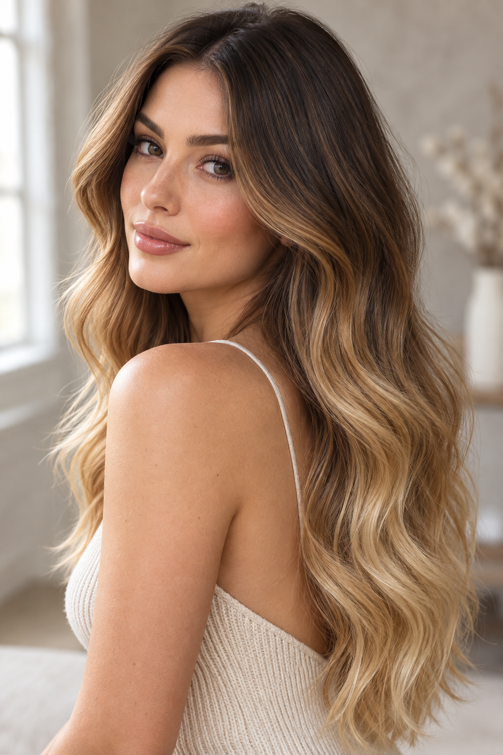 Caramel melt ombre hair