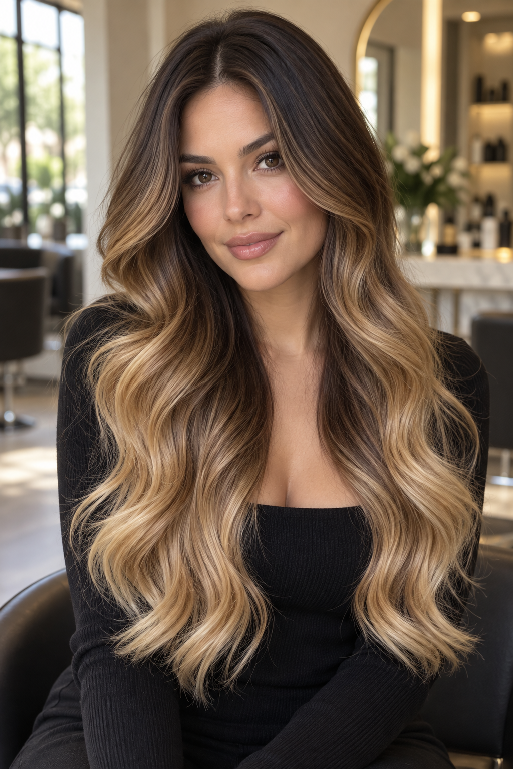 Sandy blonde ombre waves