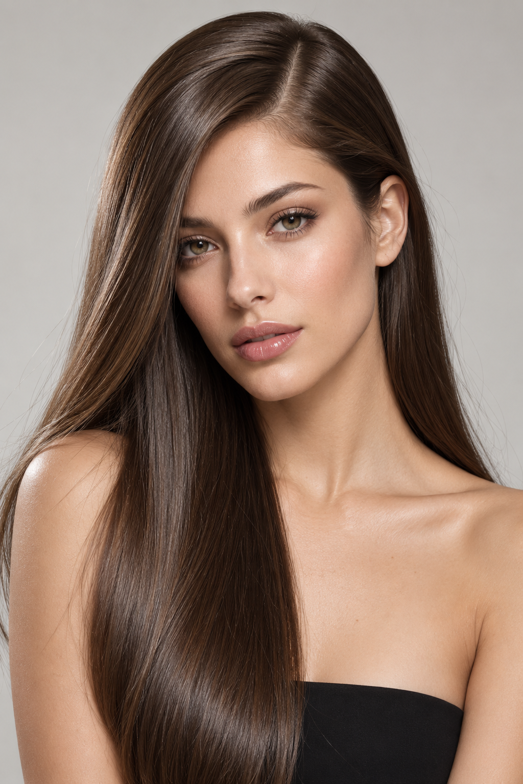 side part haircuts: 3. glossy straight side part