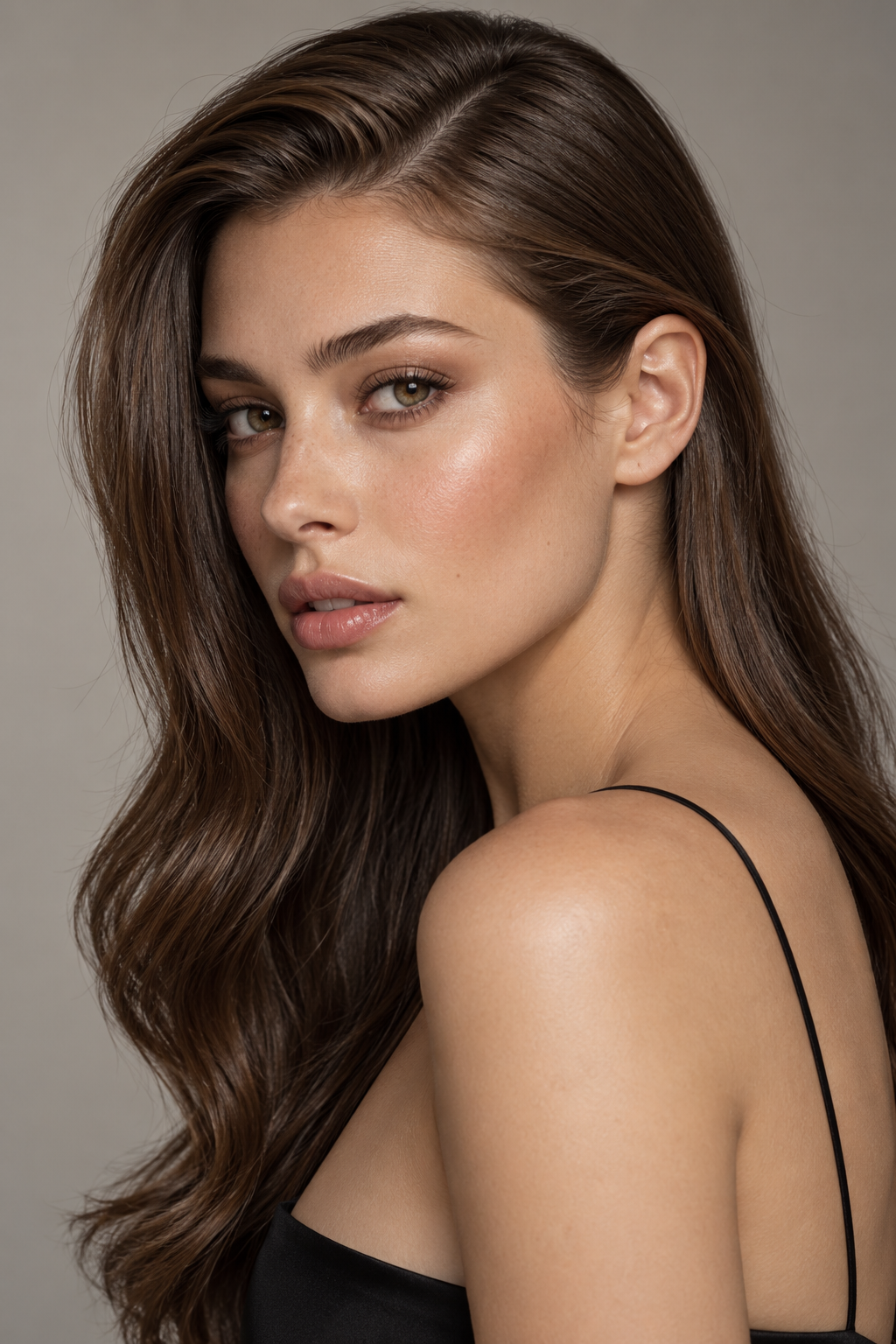 side part haircuts: 7. sleek tucked-behind-ear style