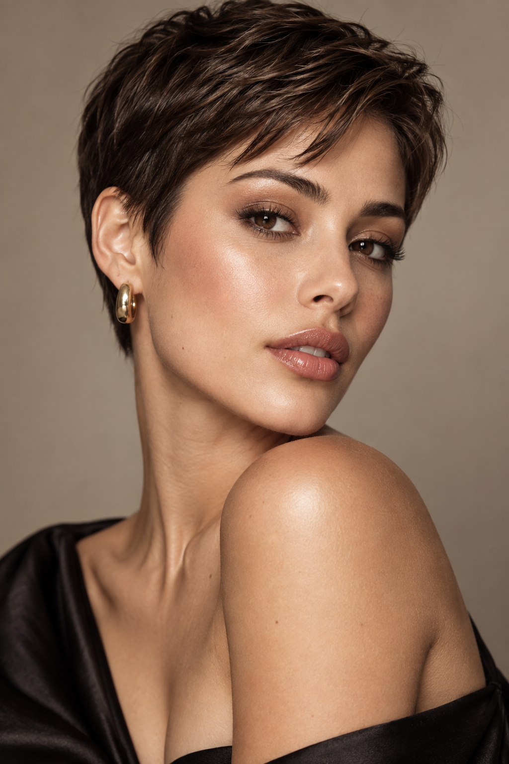very short haircut styles: sleek close crop