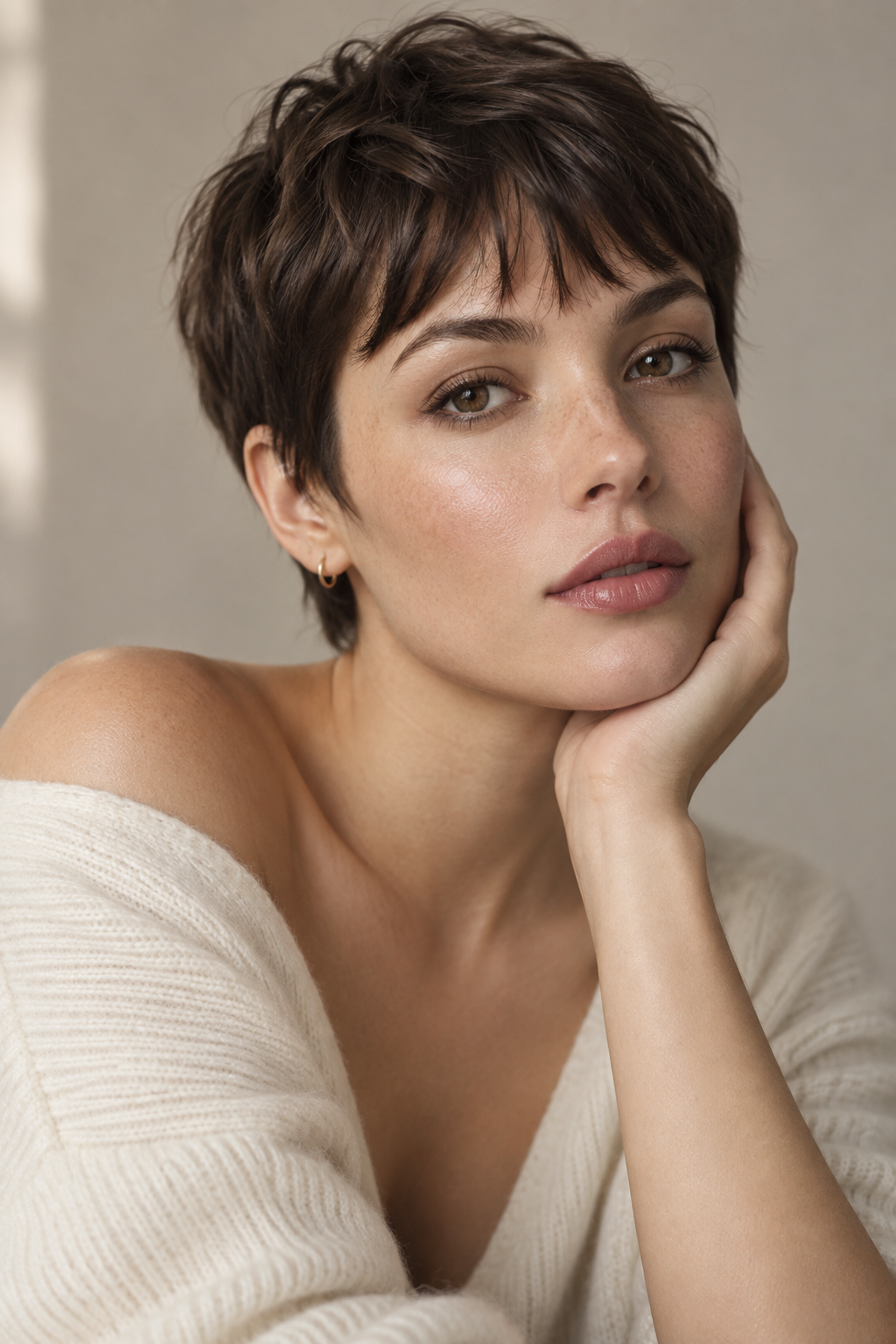 very short haircut styles: gamine fringe cut