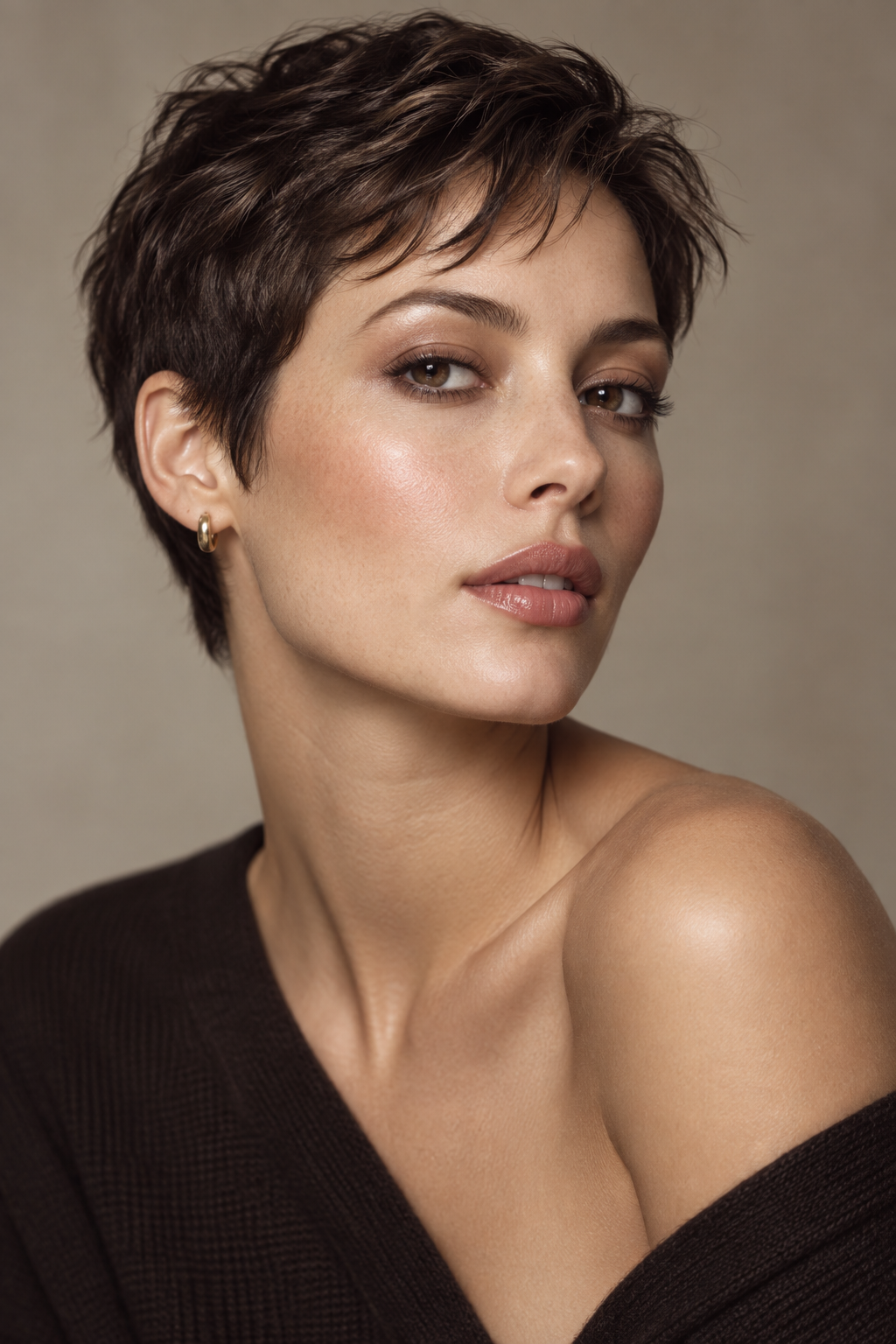 very short haircut style
